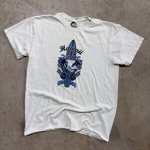 Vintage Y2K Hawaii Tournament Championship Surfboard Graphic T-Shirt Size M
